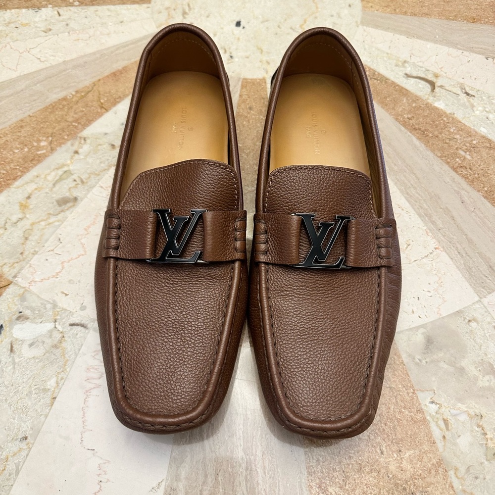 Louis Vuitton Brown Leather Loafers